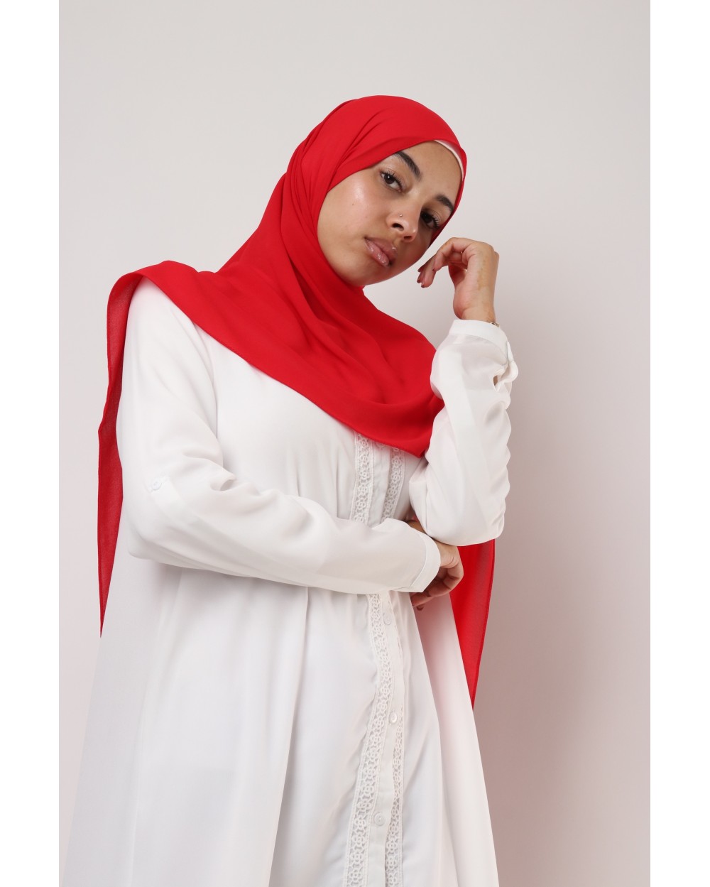 Hijab mousseline rectangle Nissa 175