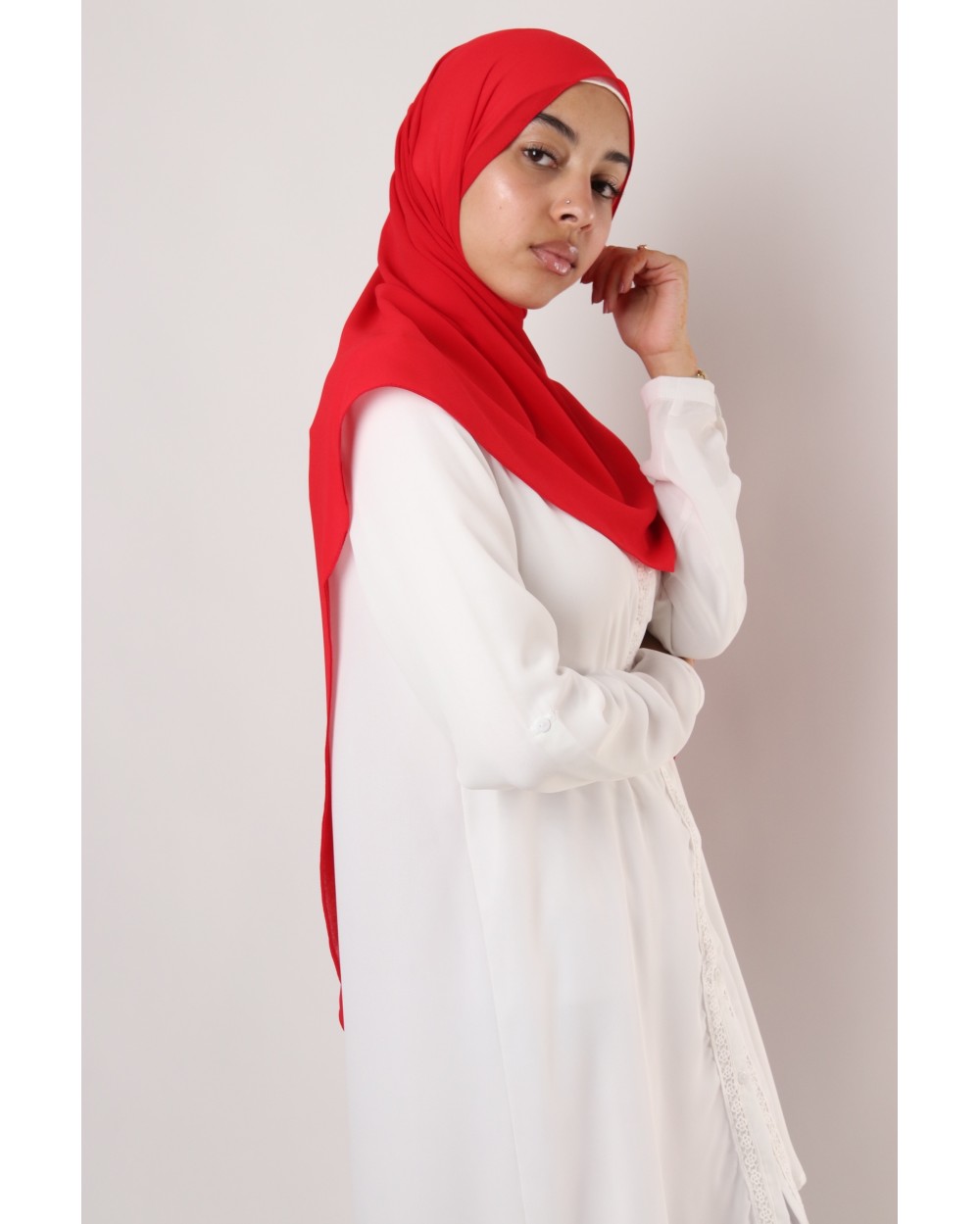 Hijab mousseline rectangle Nissa 175