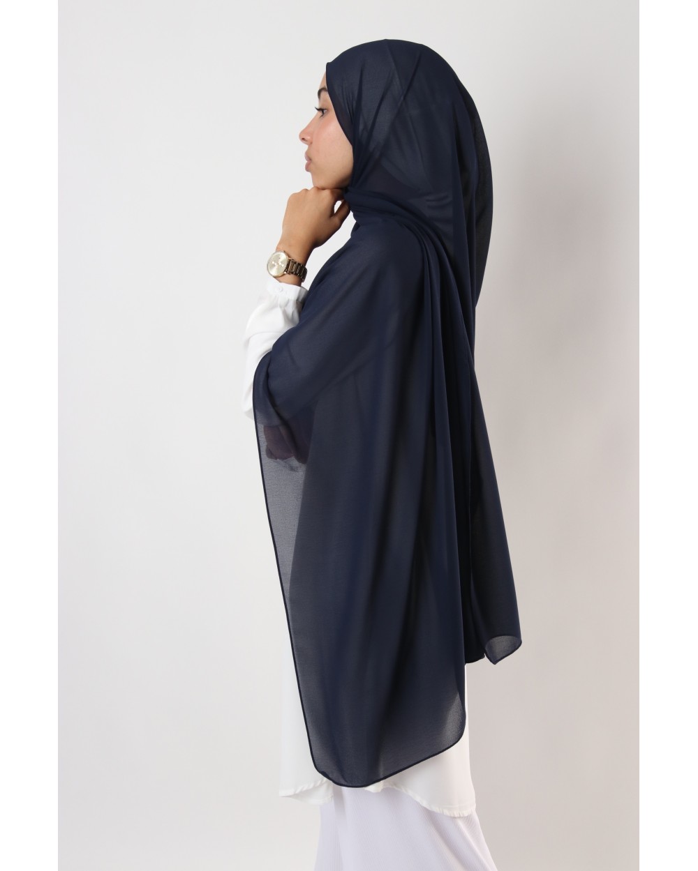 Hijab mousseline rectangle Nissa 175