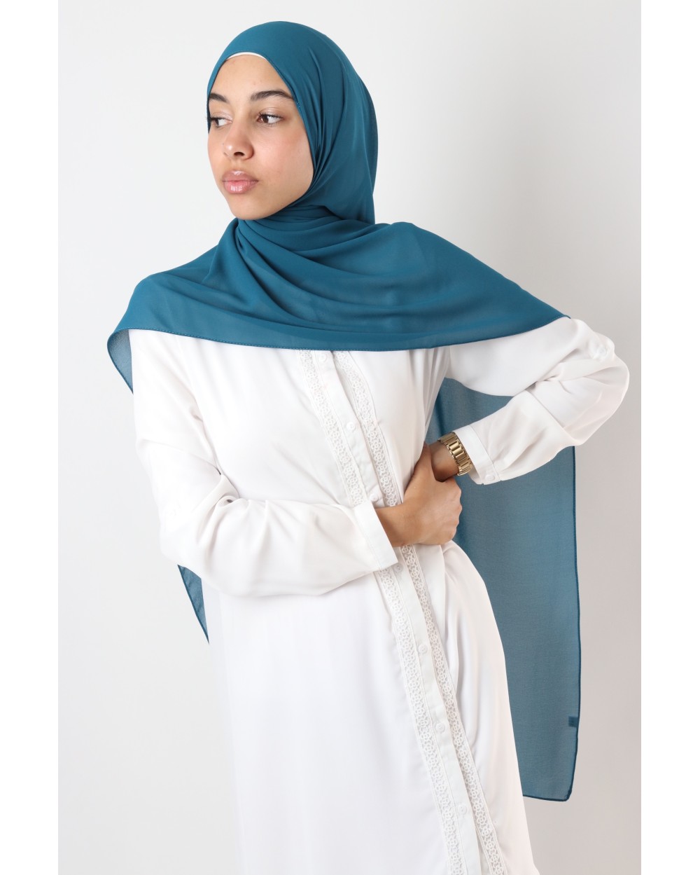 Hijab mousseline rectangle Nissa 175