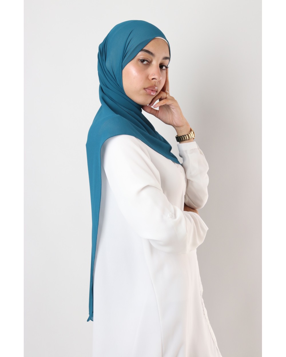 Hijab mousseline rectangle Nissa 175