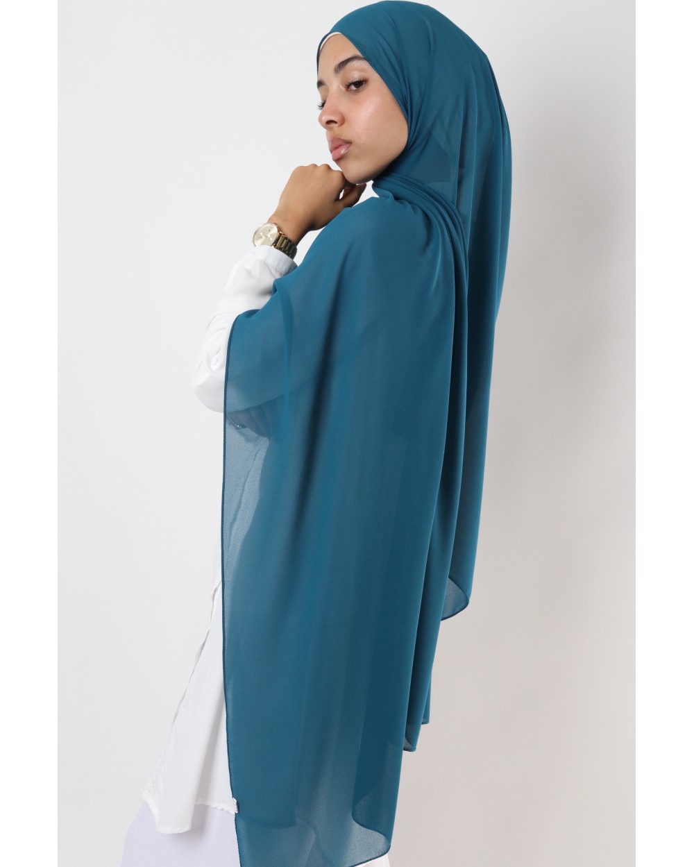 Hijab mousseline rectangle Nissa 175