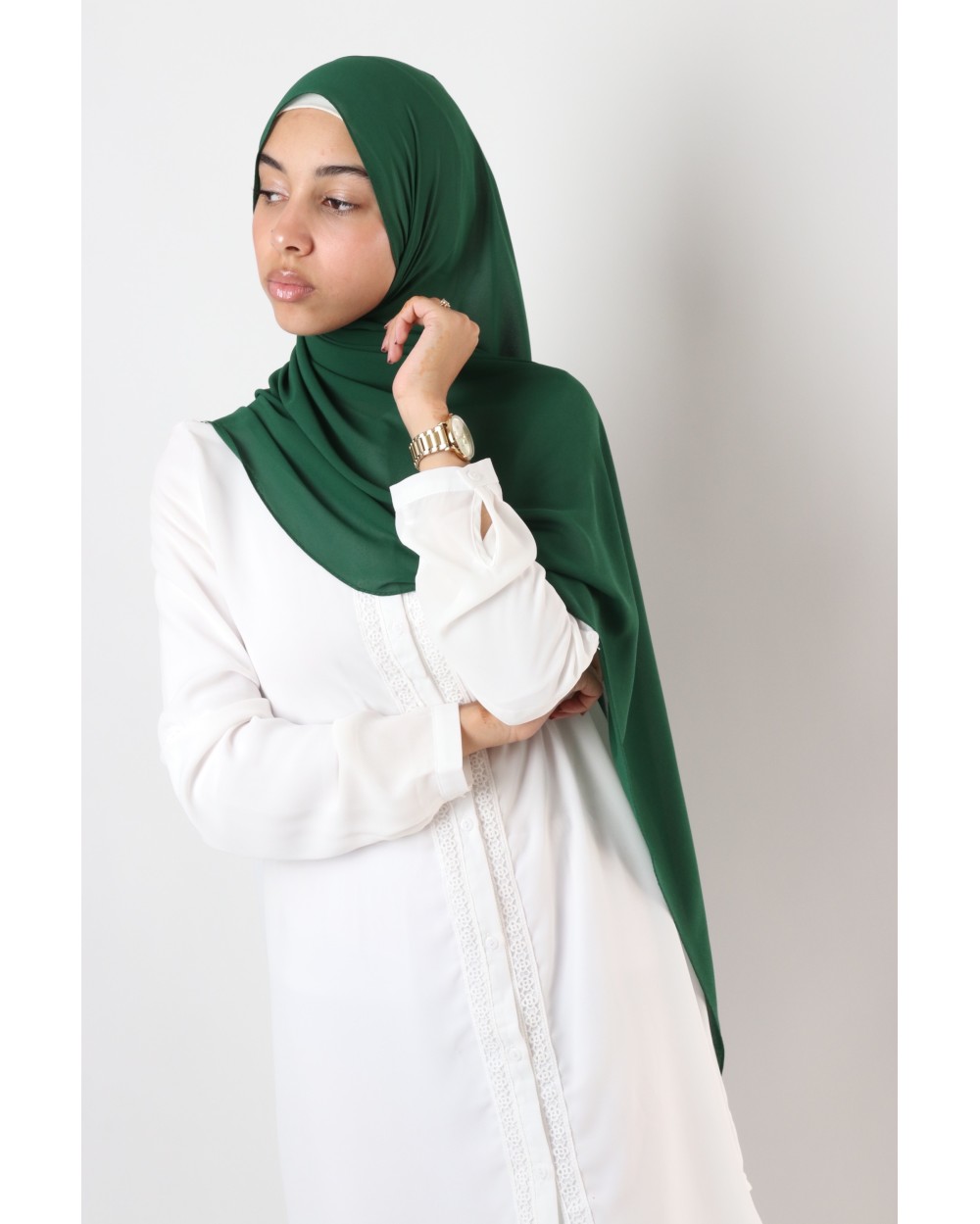 Hijab mousseline rectangle Nissa 175