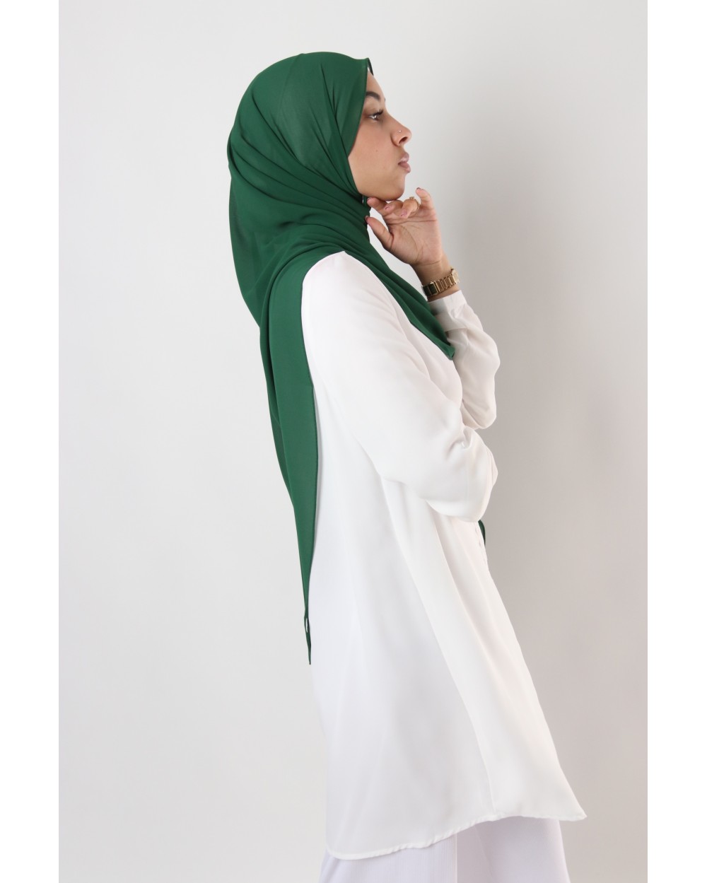 Hijab mousseline rectangle Nissa 175
