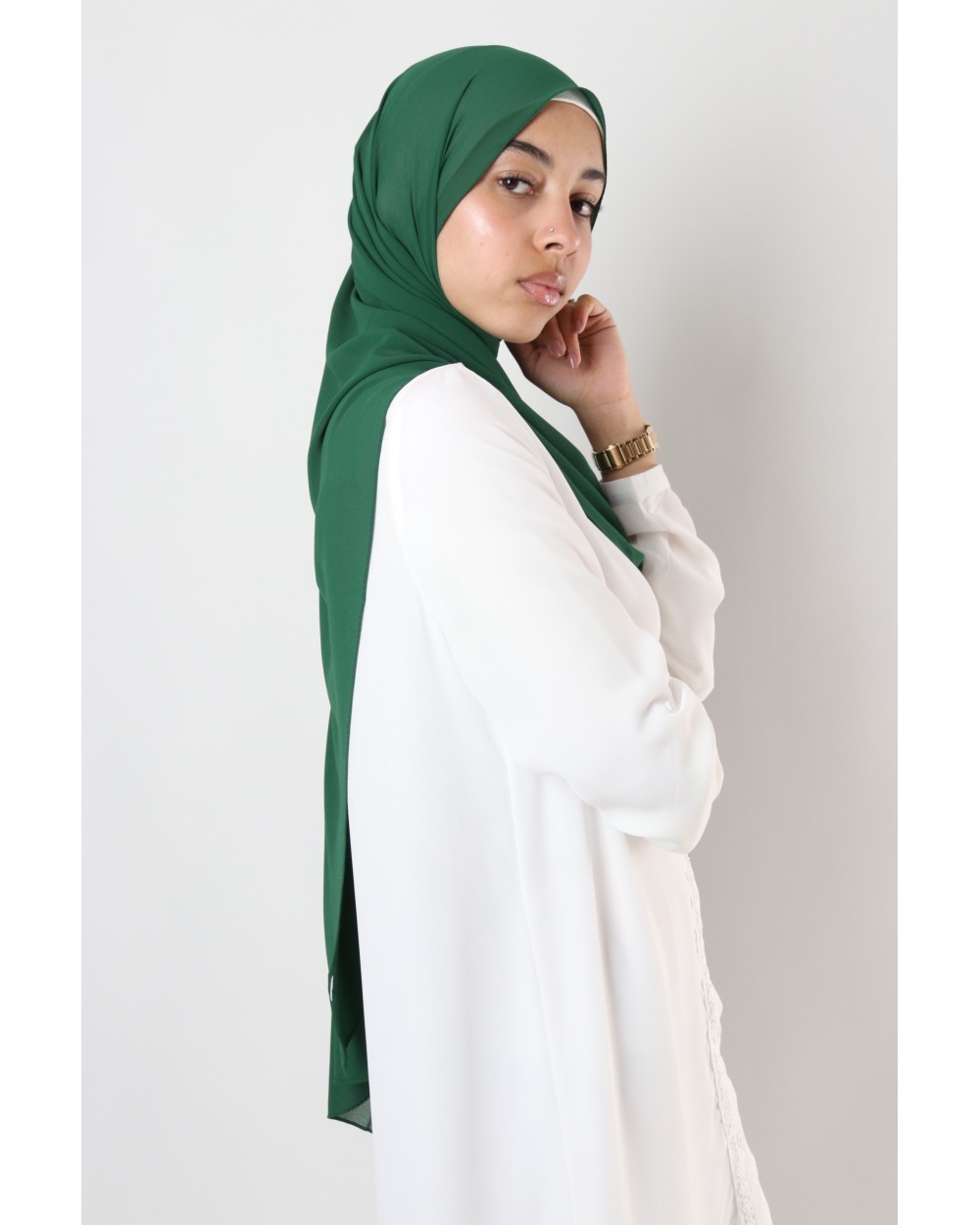 Hijab mousseline rectangle Nissa 175