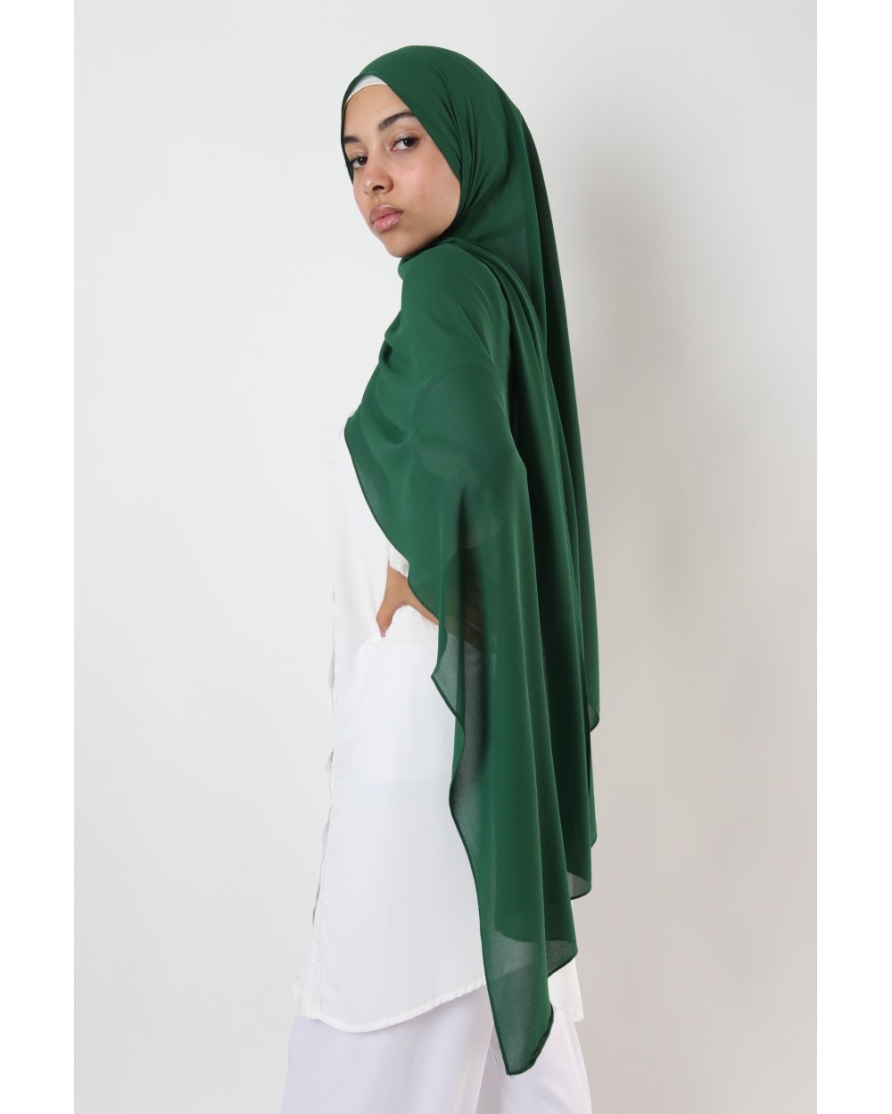 Hijab mousseline rectangle Nissa 175