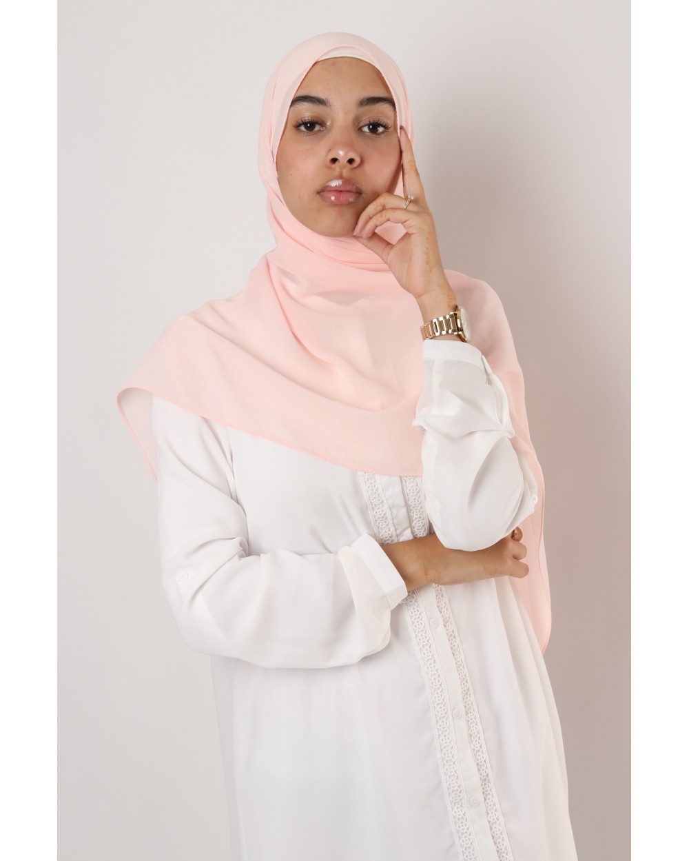 Hijab mousseline rectangle Nissa 175