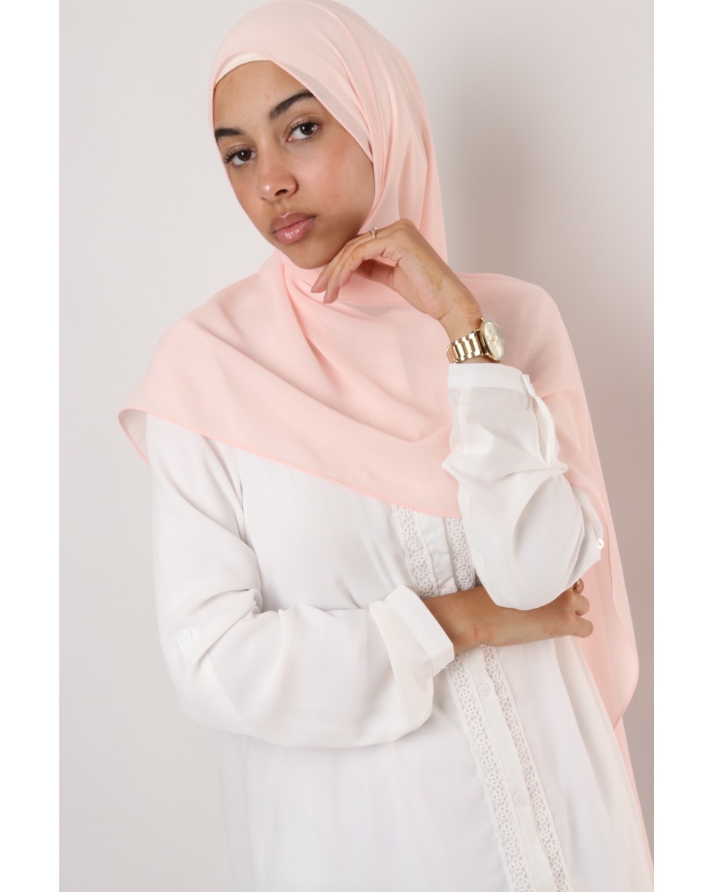 Hijab mousseline rectangle Nissa 175