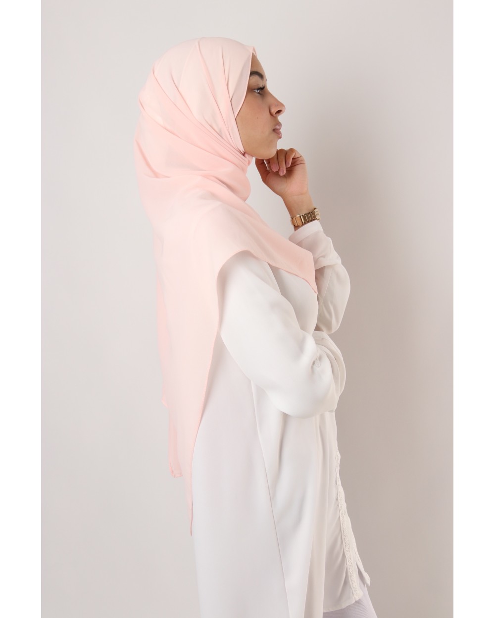 Hijab mousseline rectangle Nissa 175