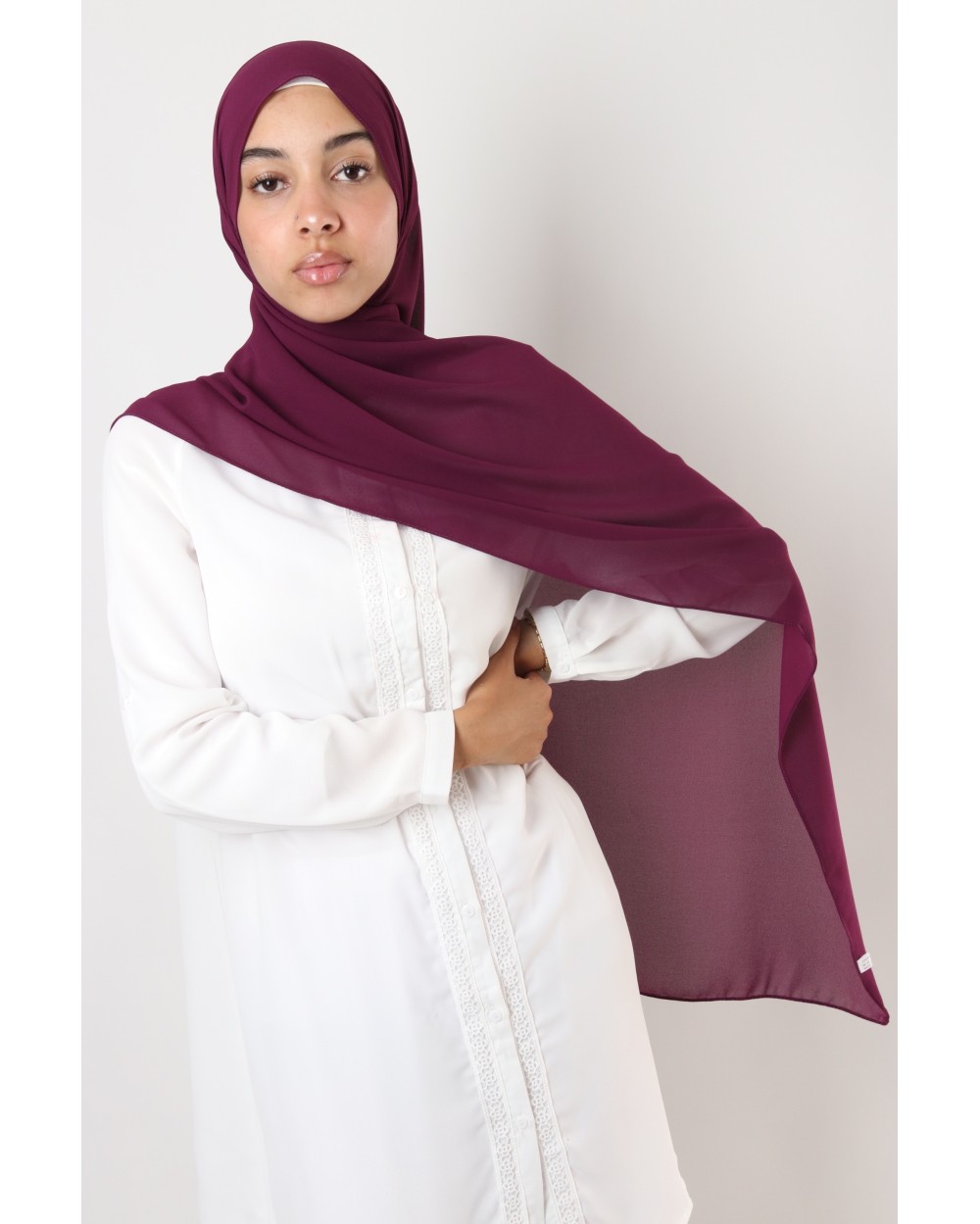 Hijab mousseline rectangle Nissa 175