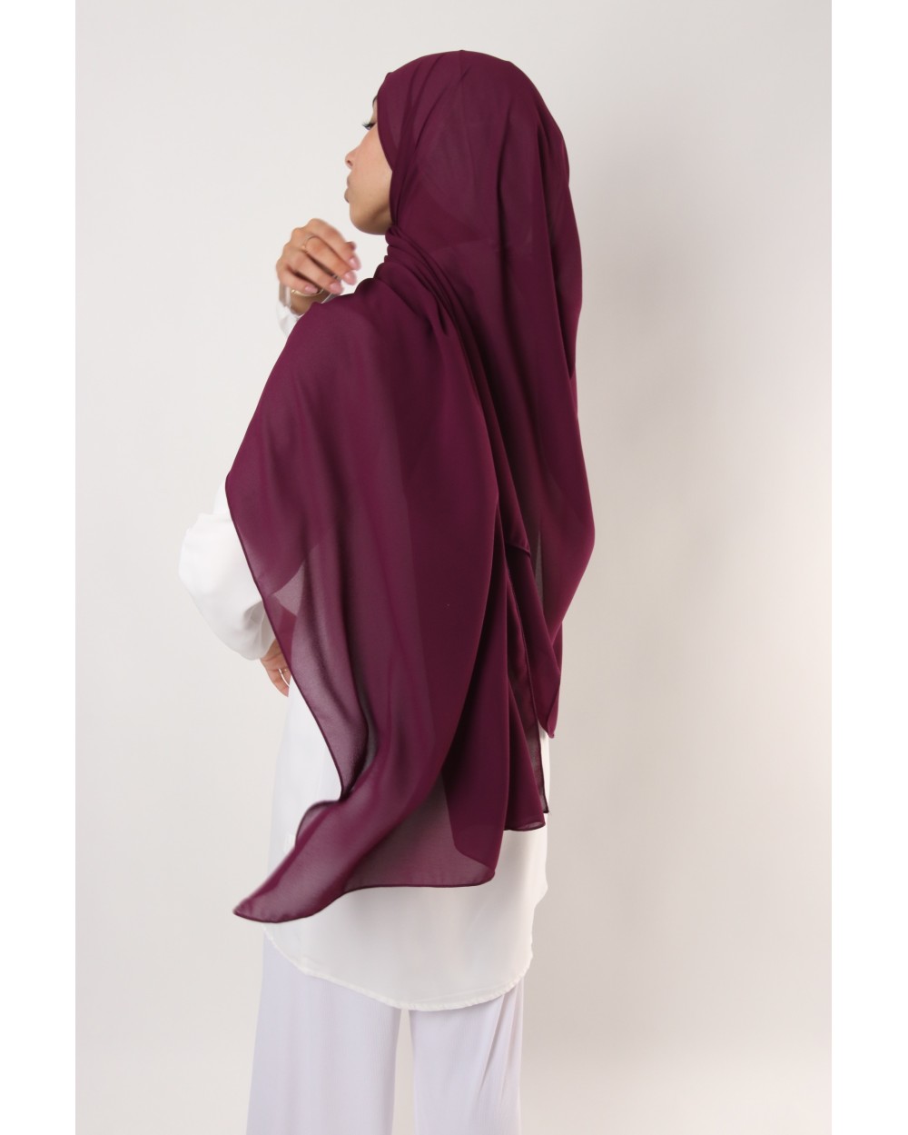 Hijab mousseline rectangle Nissa 175