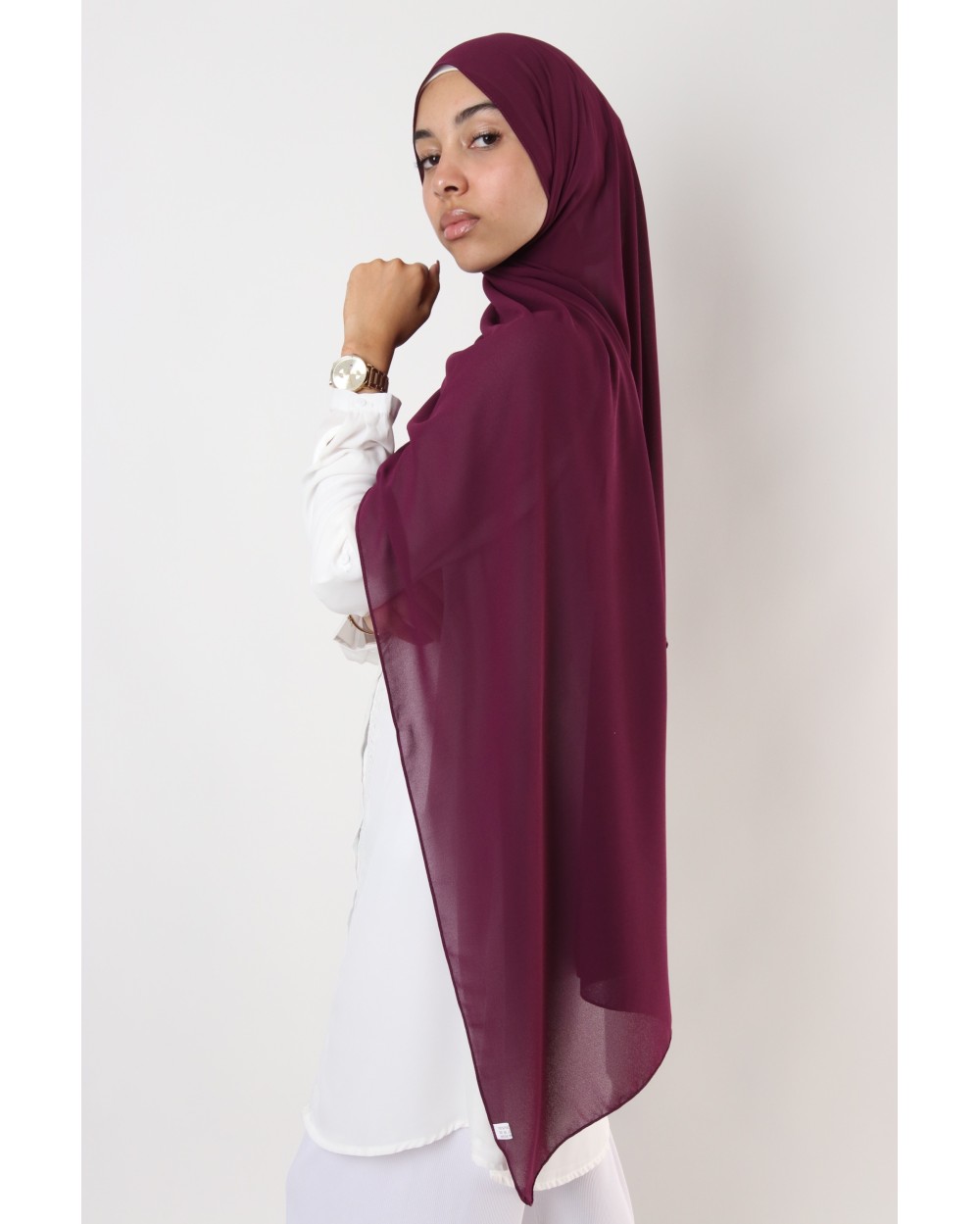 Hijab mousseline rectangle Nissa 175