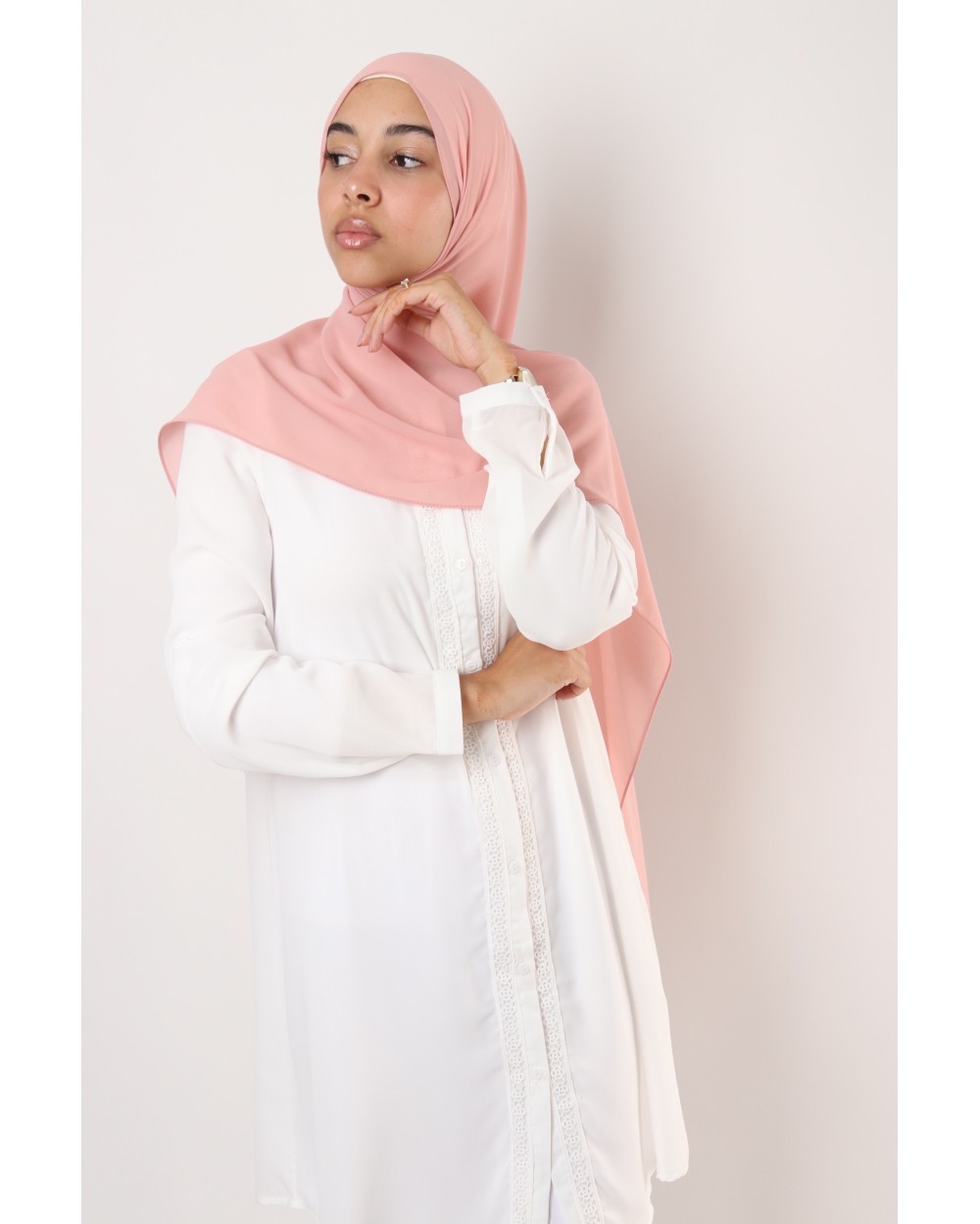 Hijab mousseline rectangle Nissa 175