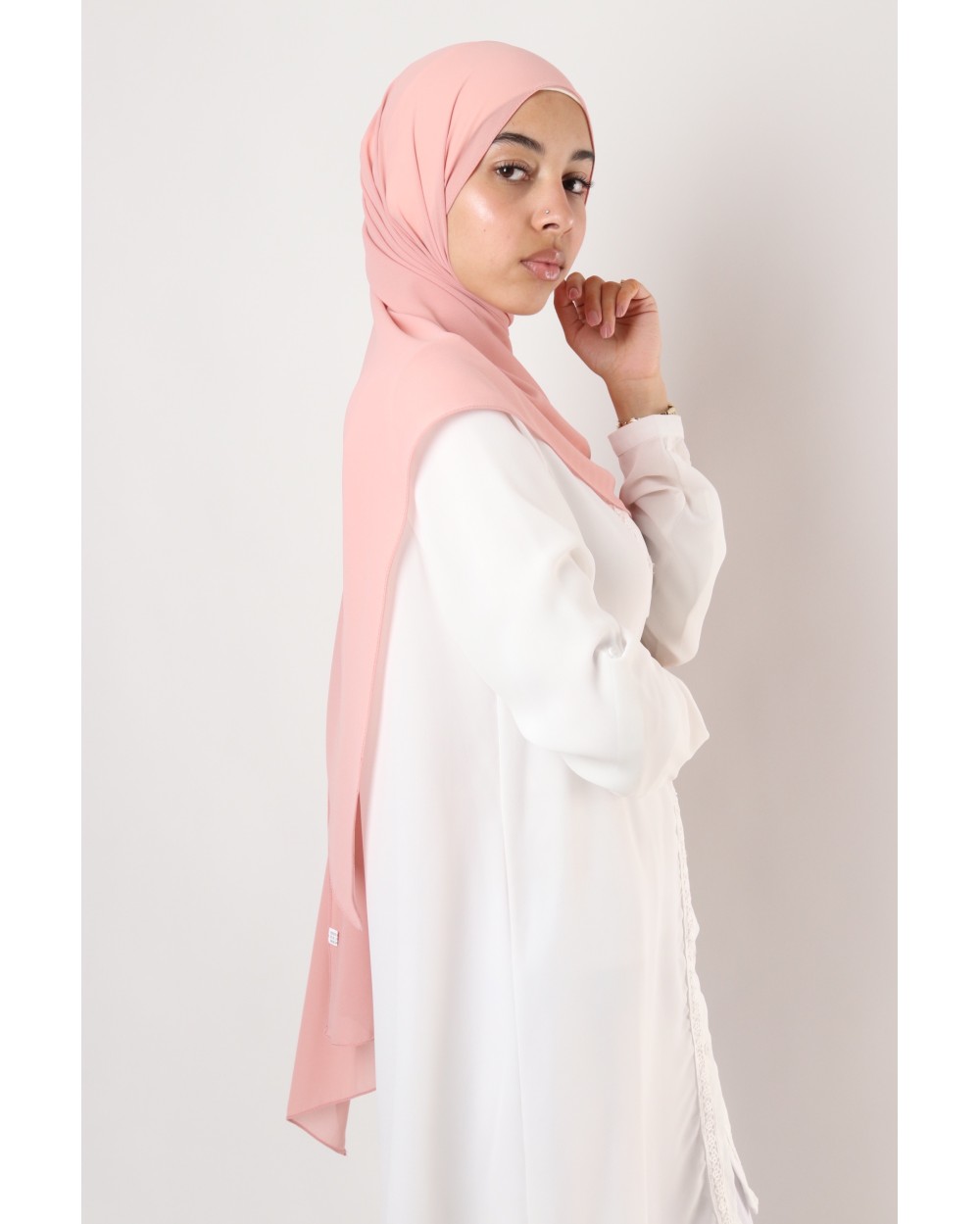 Hijab mousseline rectangle Nissa 175