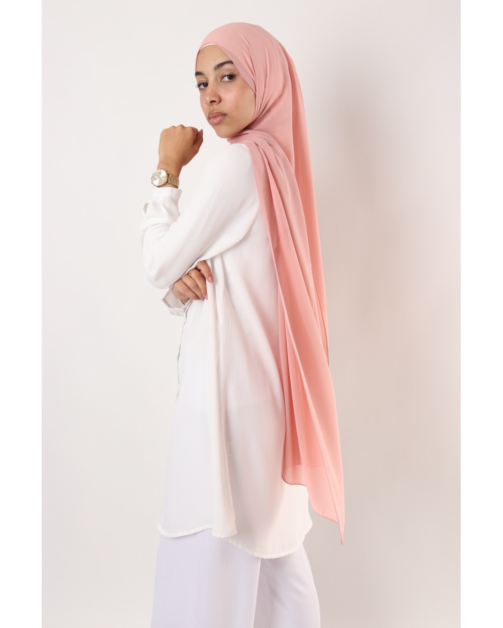 Hijab mousseline rectangle Nissa 175