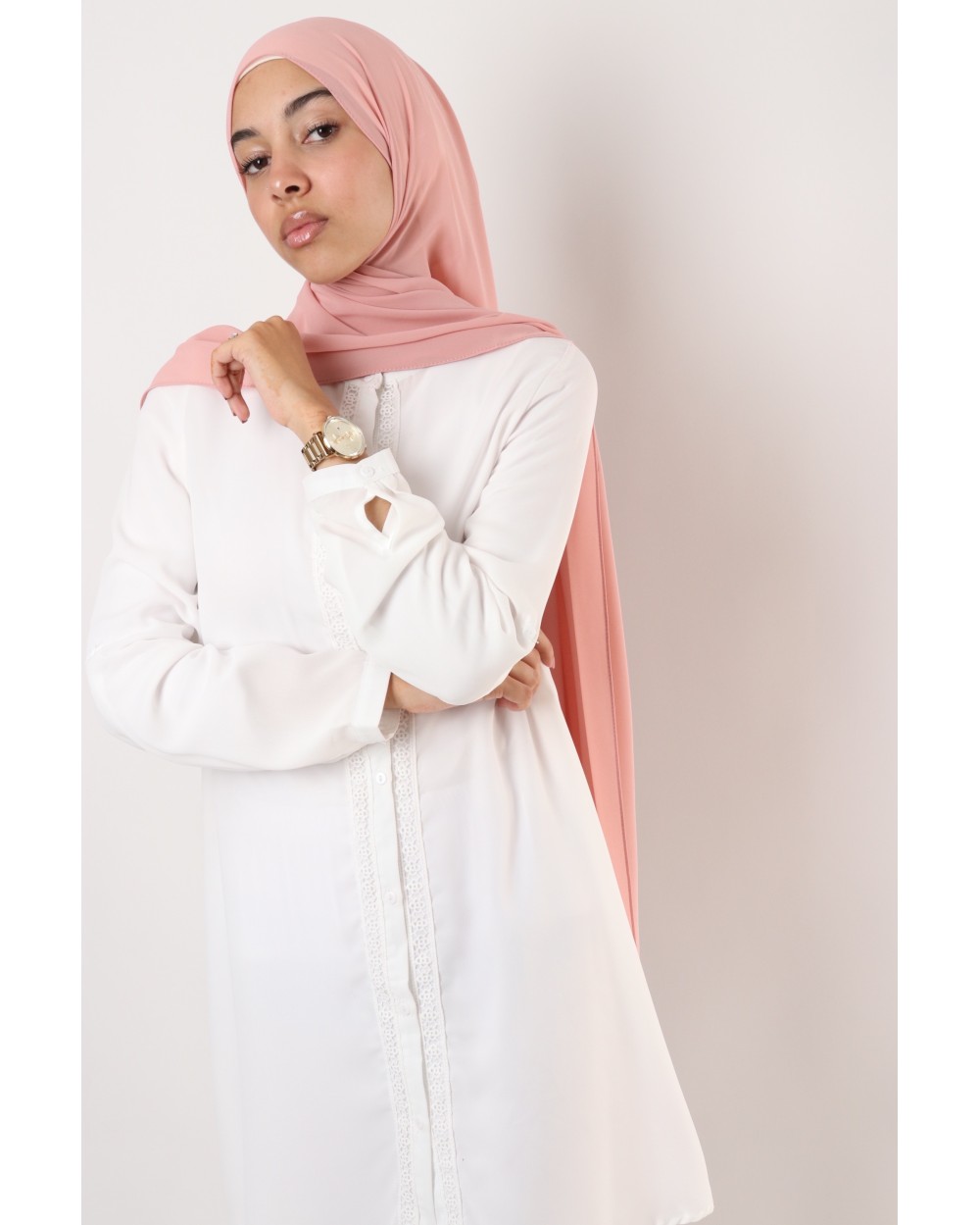 Hijab mousseline rectangle Nissa 175