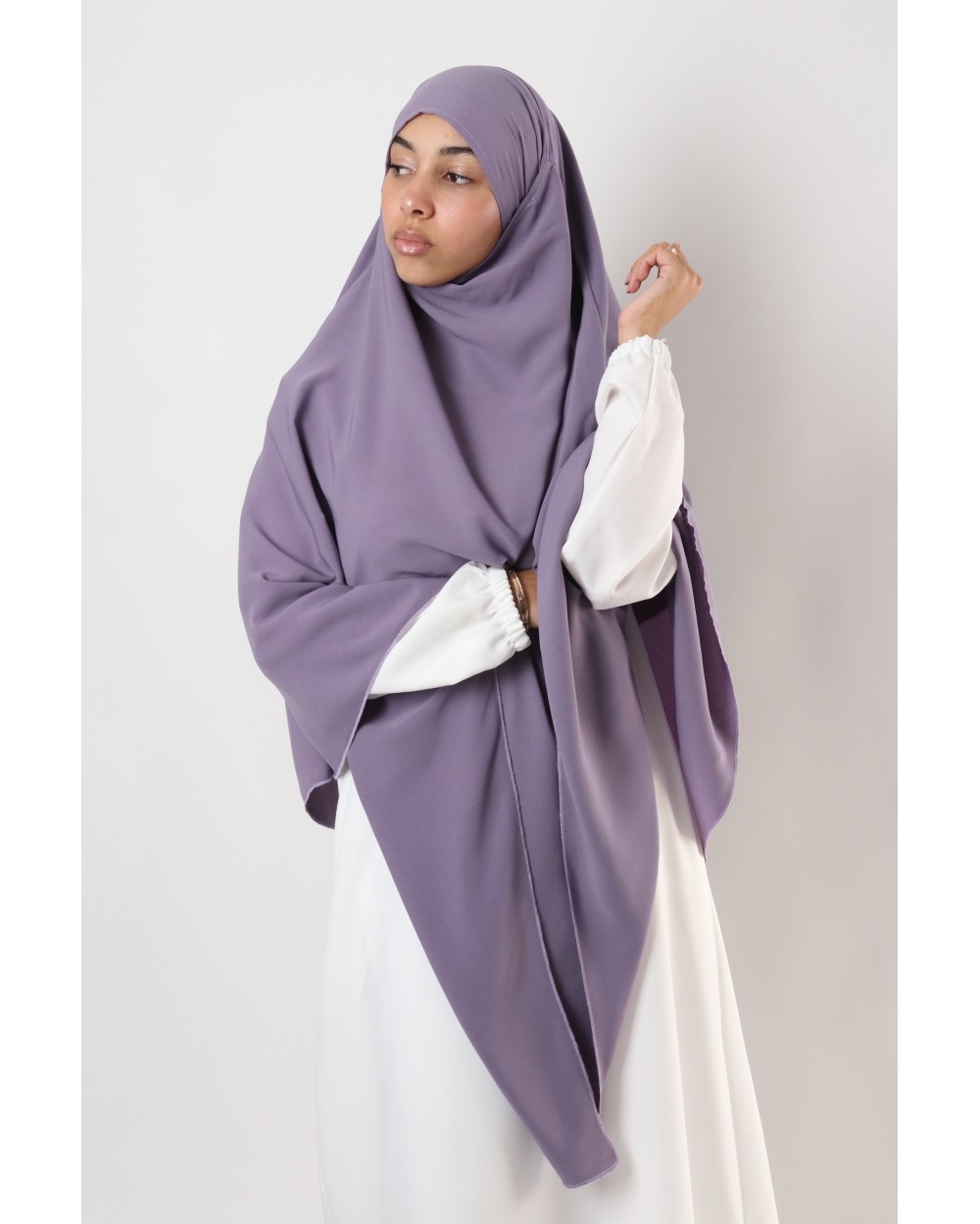 Khimar 2 voiles Jamila microfibre long