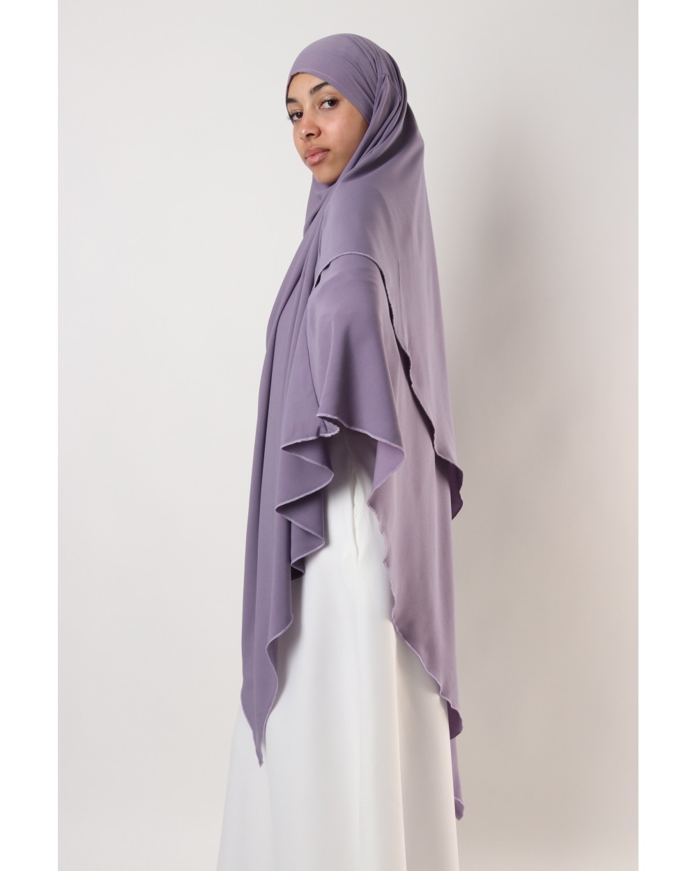Khimar 2 veiled Jamila microfiber long