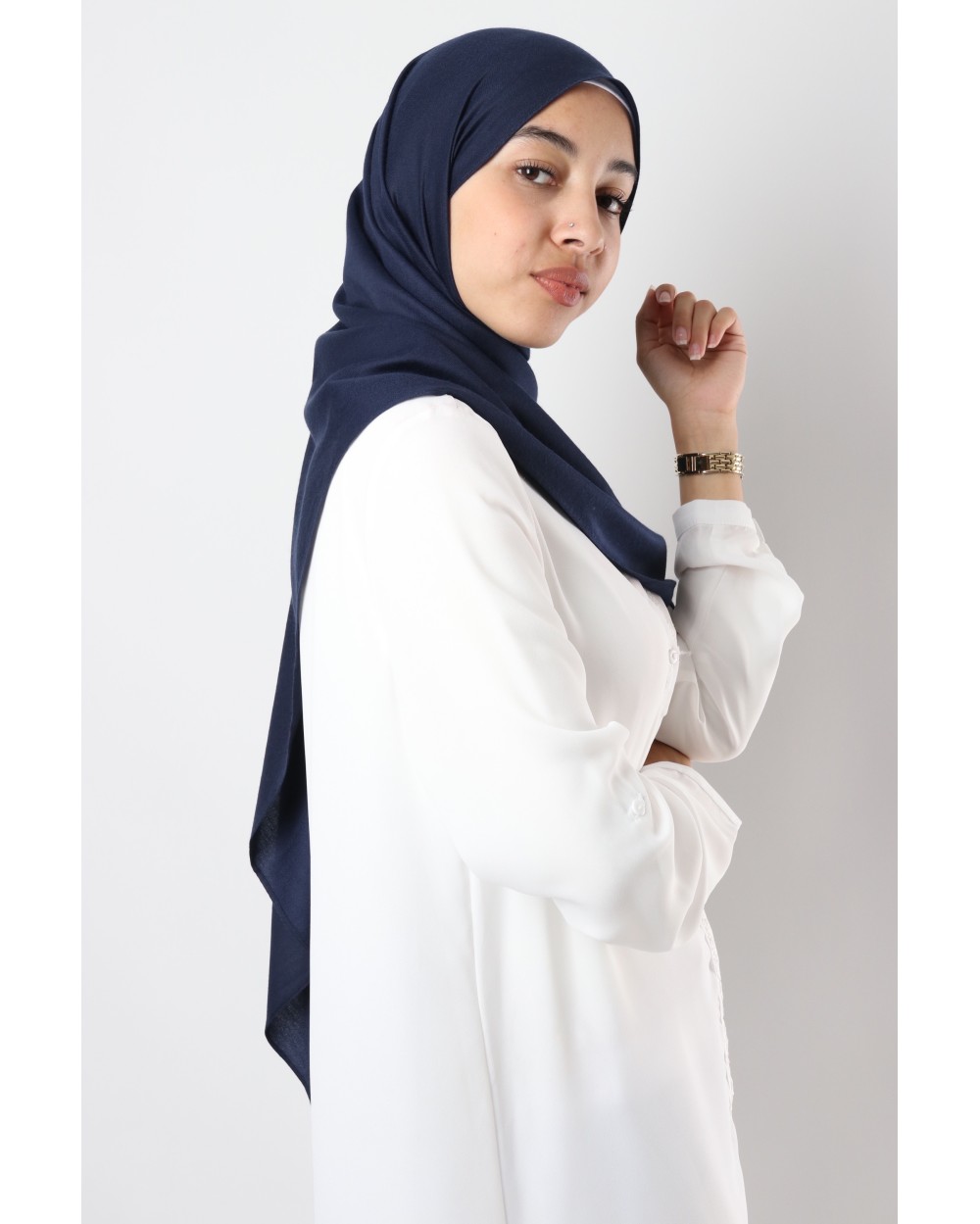 Maxi hijab Arcange avec dentelle et perles