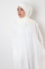White zip abaya