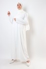 White zip abaya