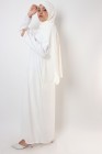 White zip abaya