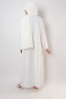 White zip abaya