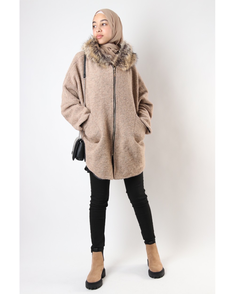 Manteau Souheila avec zip capuche