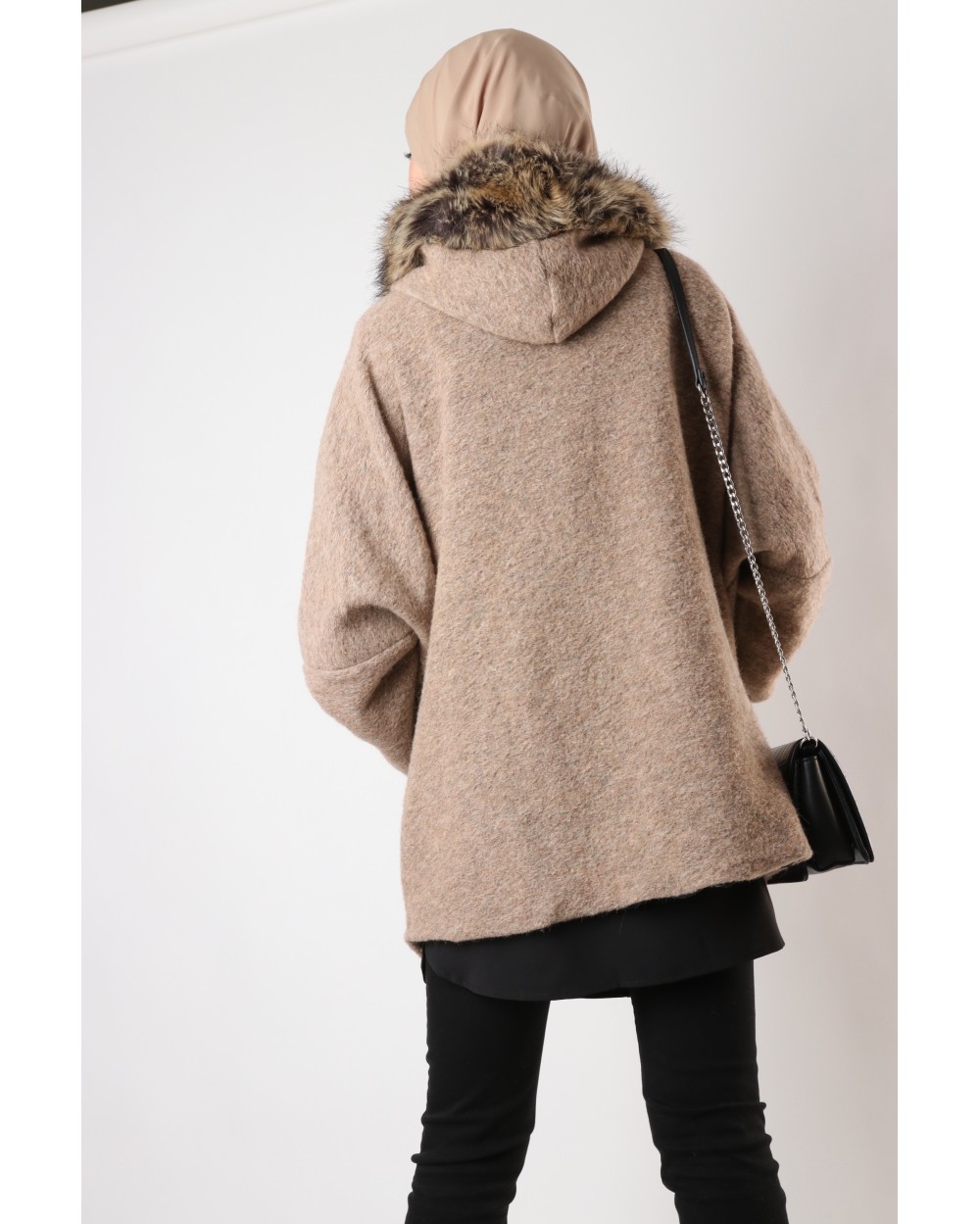 Souheila coat with hooded zip