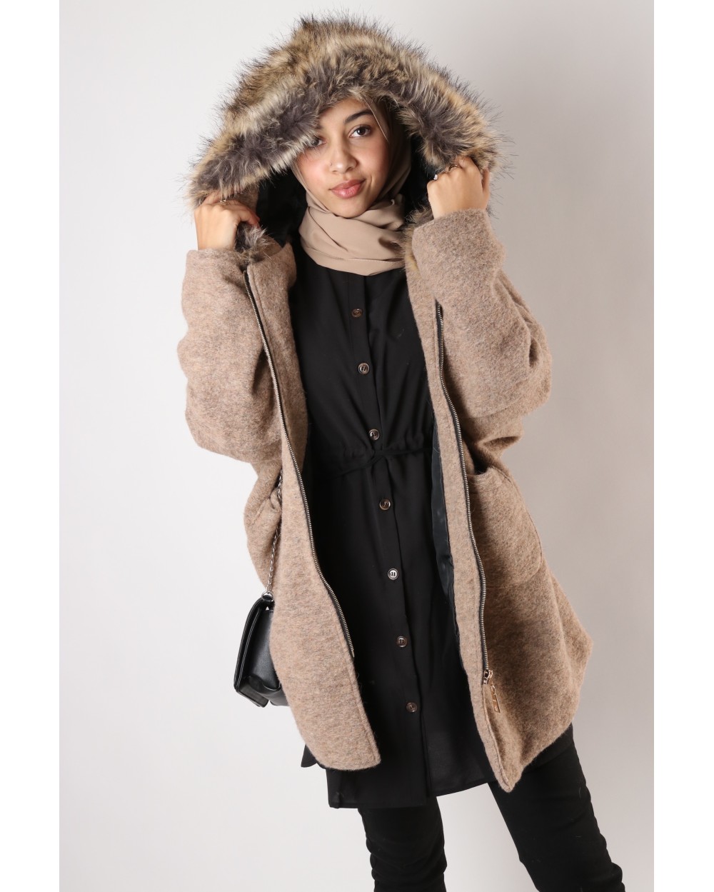 Manteau Souheila avec zip capuche