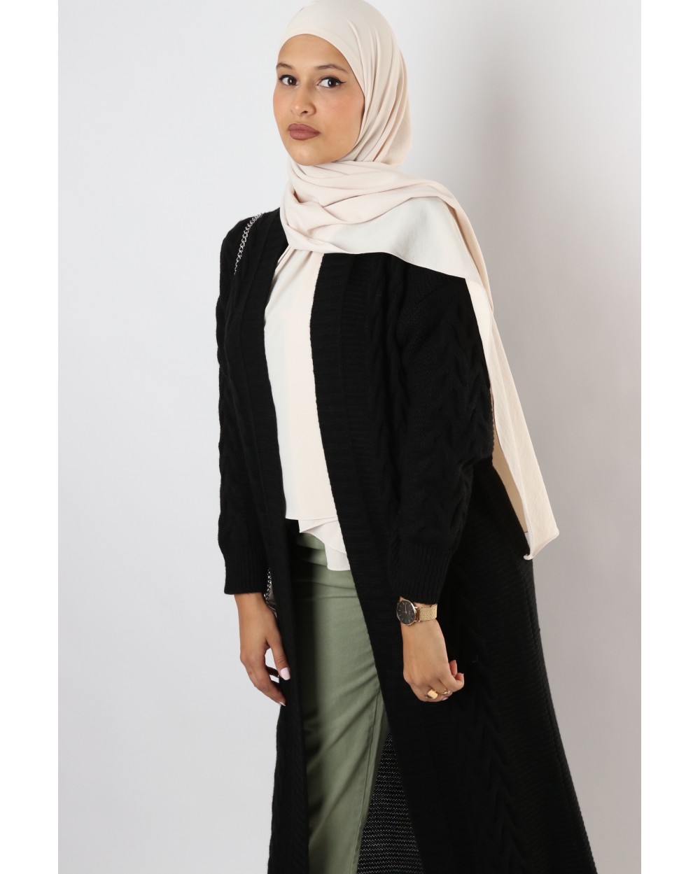 Long vest Gaby torsades