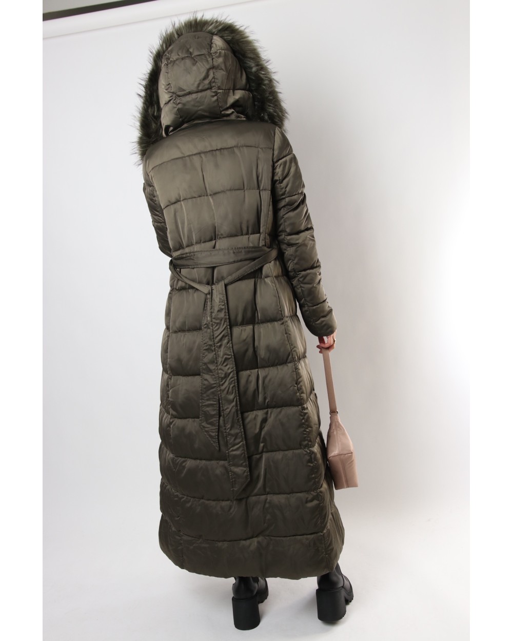 Long down jacket Deborah fur hood