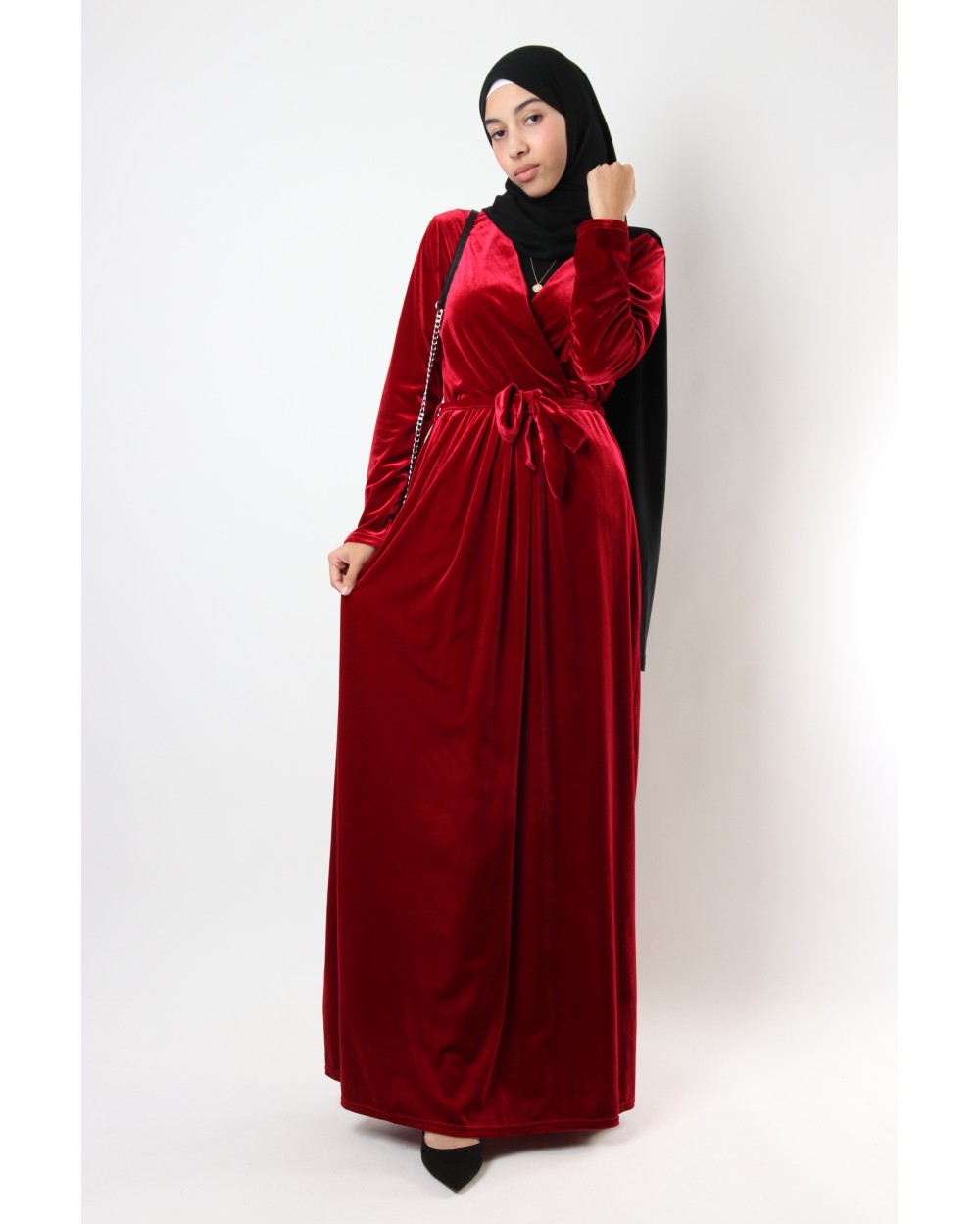 Robe Raphaella cache cœur en velours