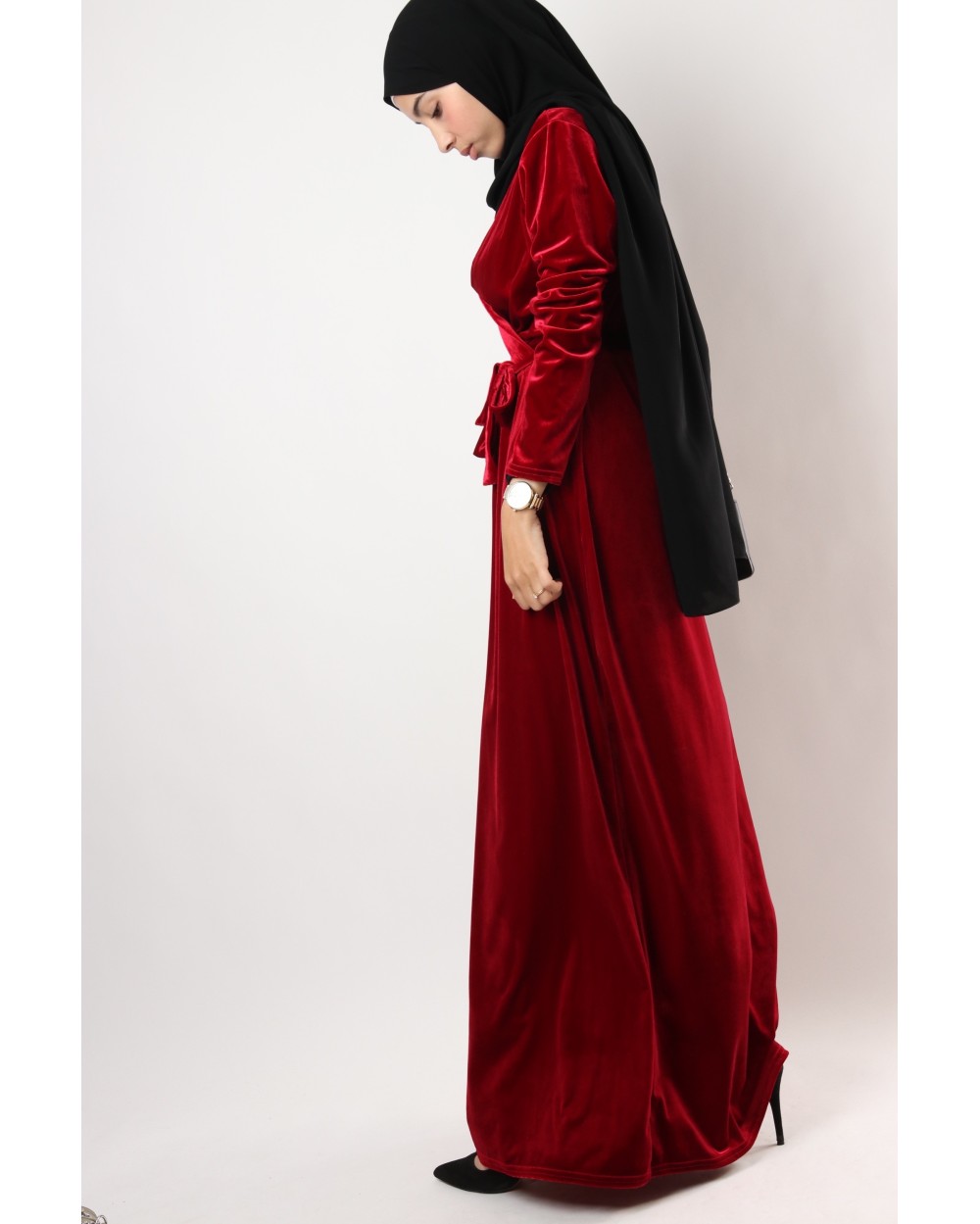 Robe Raphaella cache cœur en velours