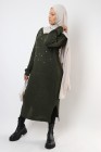 Maxi long sweater Polina with pearl