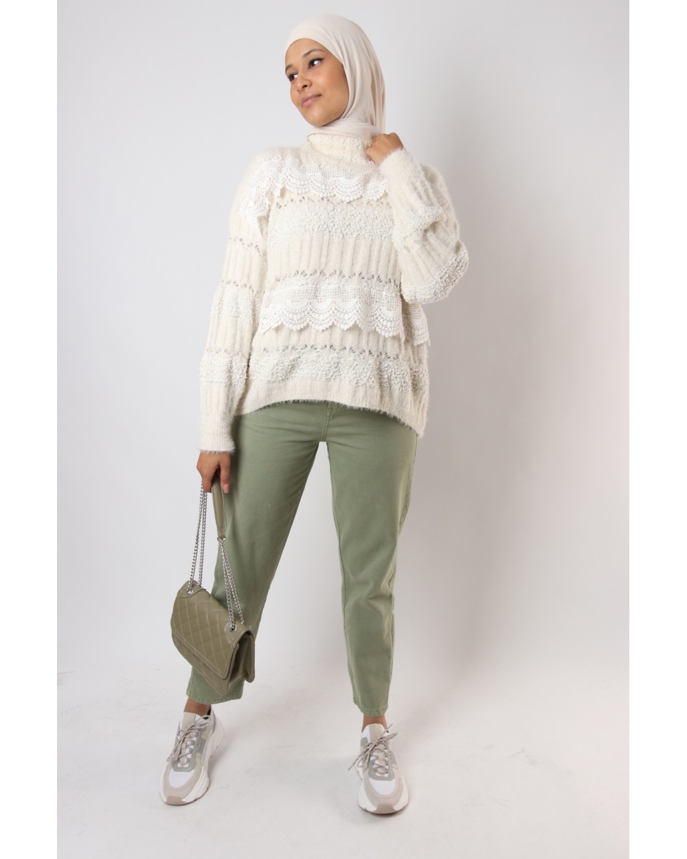 Pull à dentelle Danysia