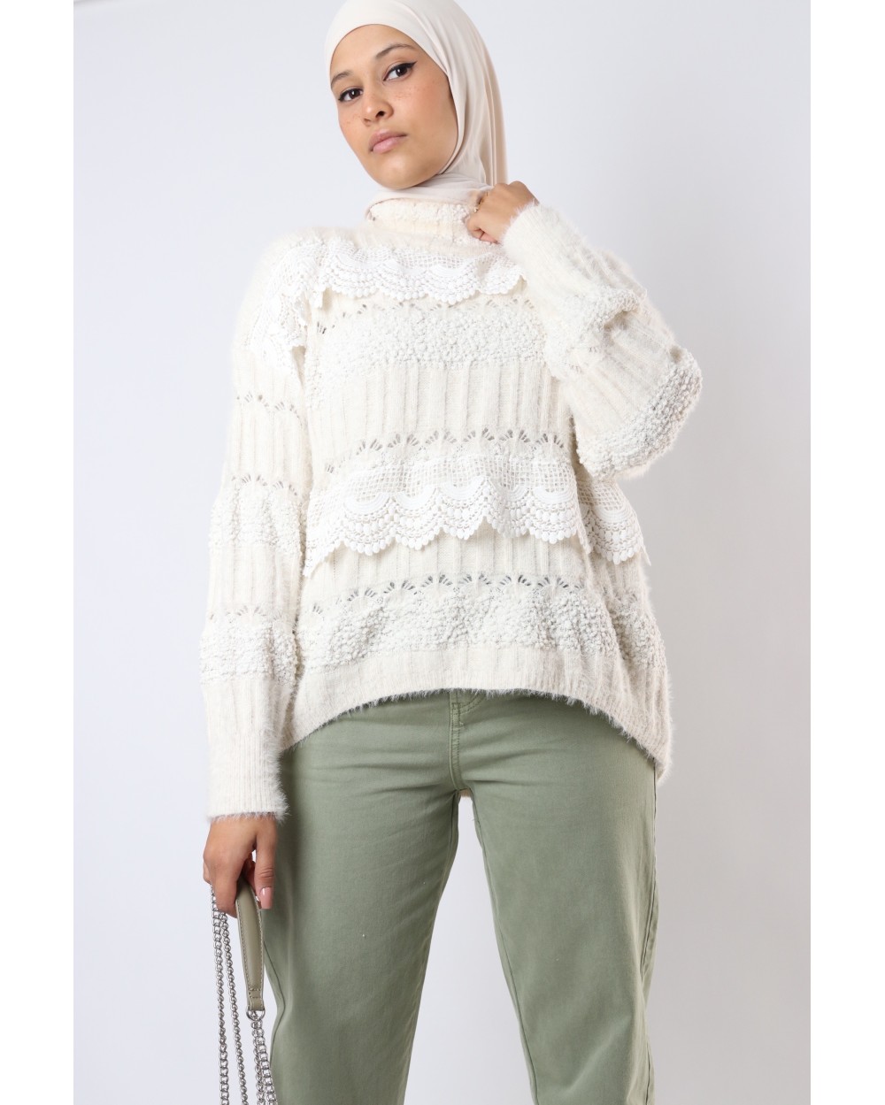 Pull à dentelle Danysia