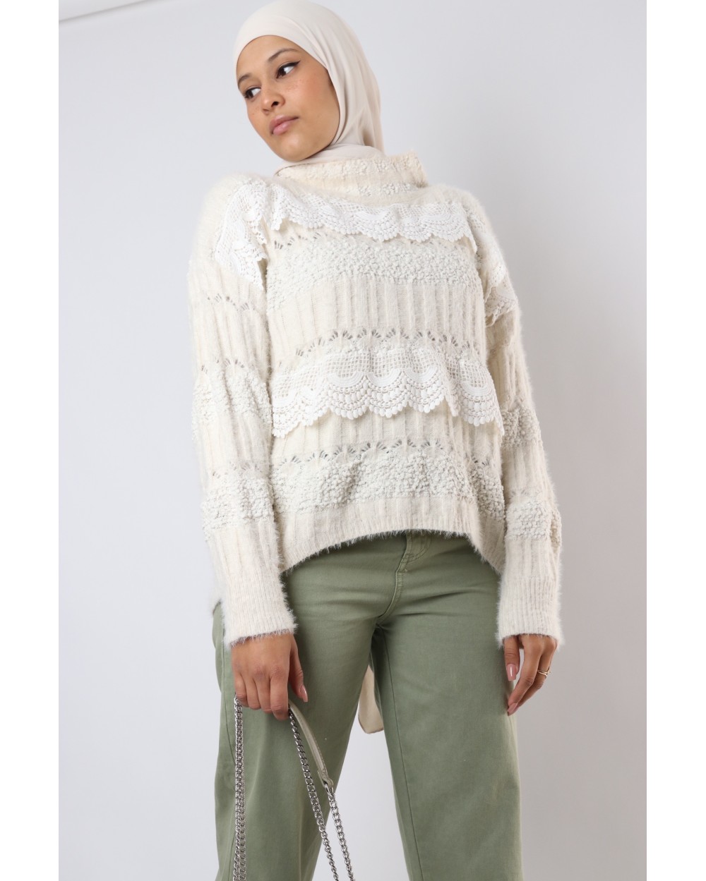 Pull à dentelle Danysia