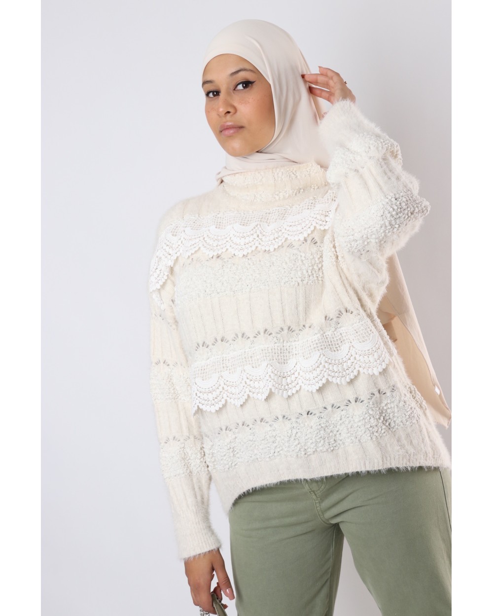 Pull à dentelle Danysia