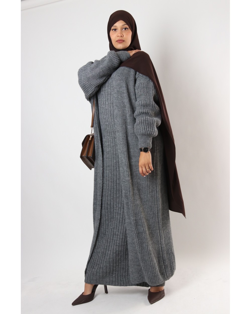 Ensemble robe et gilet uni