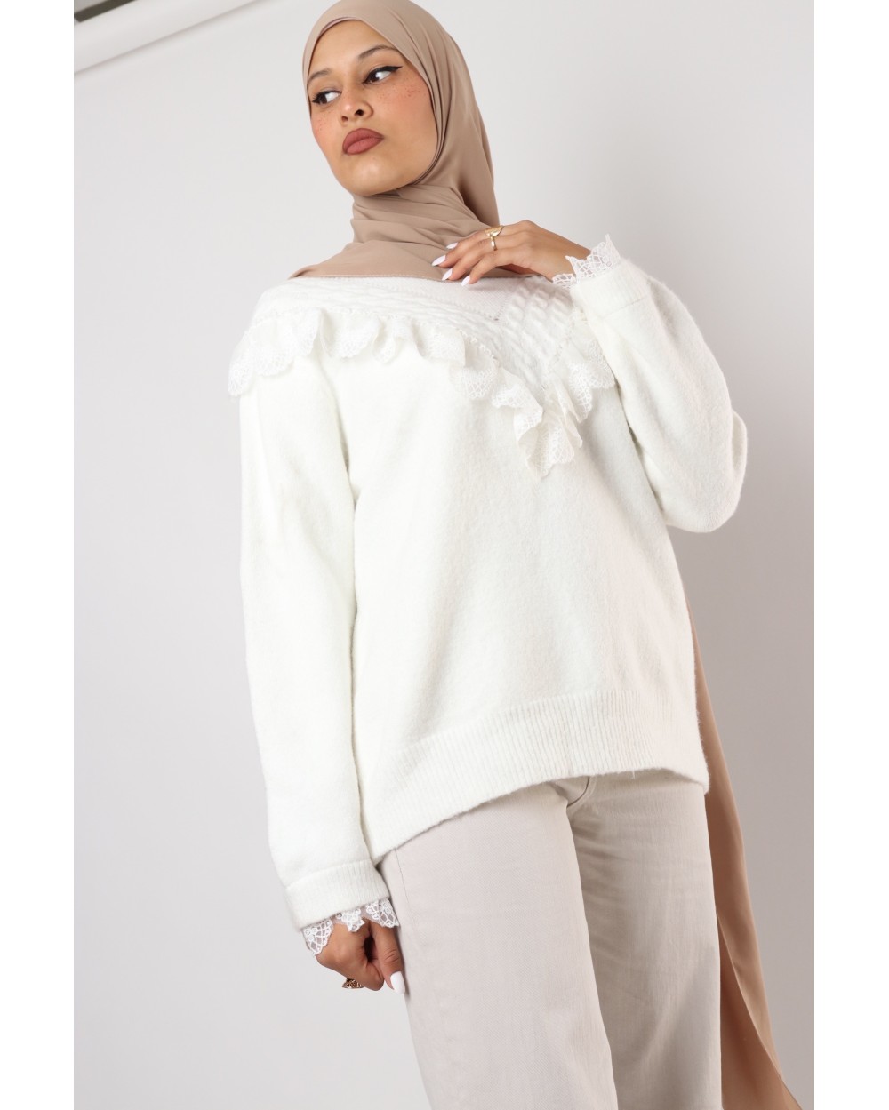 Palmas lace sweater