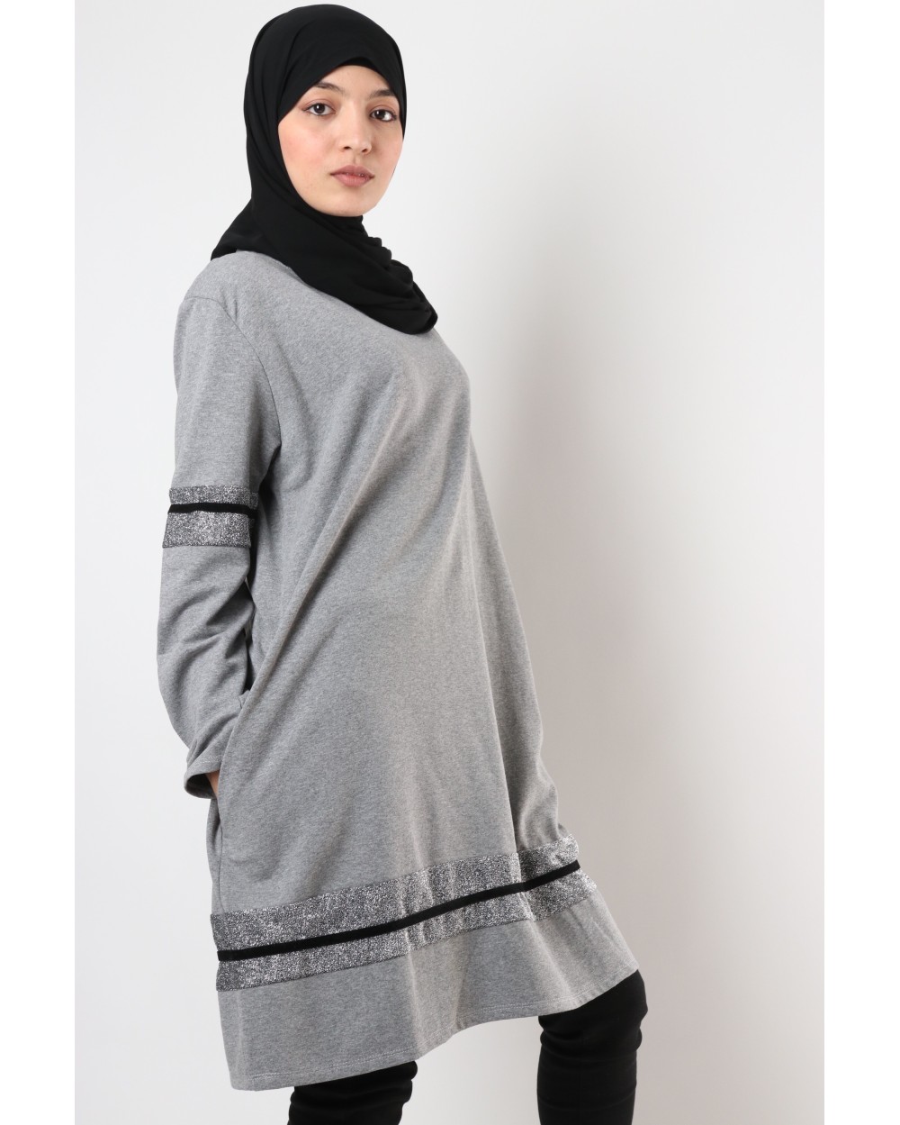 Maxi long STAR sweater with sequins