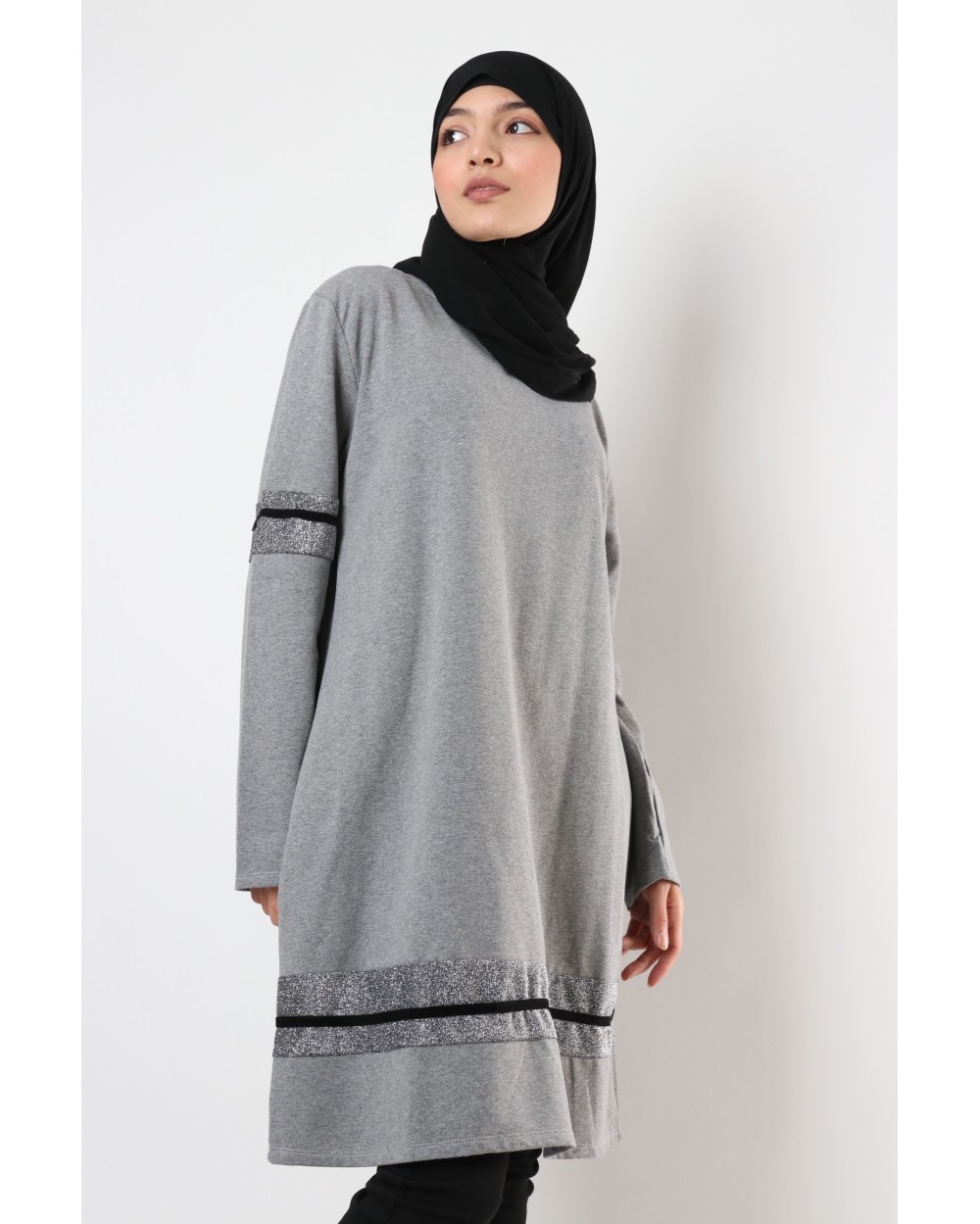 Maxi long STAR sweater with sequins