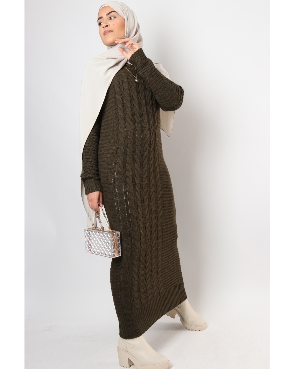 Robe pull Roxanna torsadée