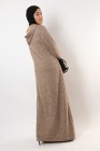 Two-tone Hajjira dress with hood and zip