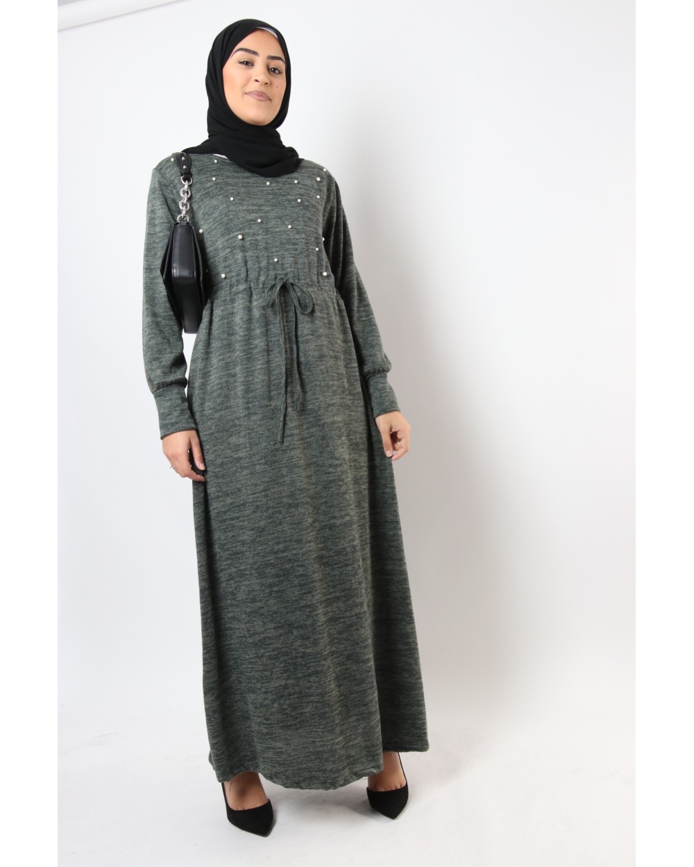 Robe inaya perlée hiver