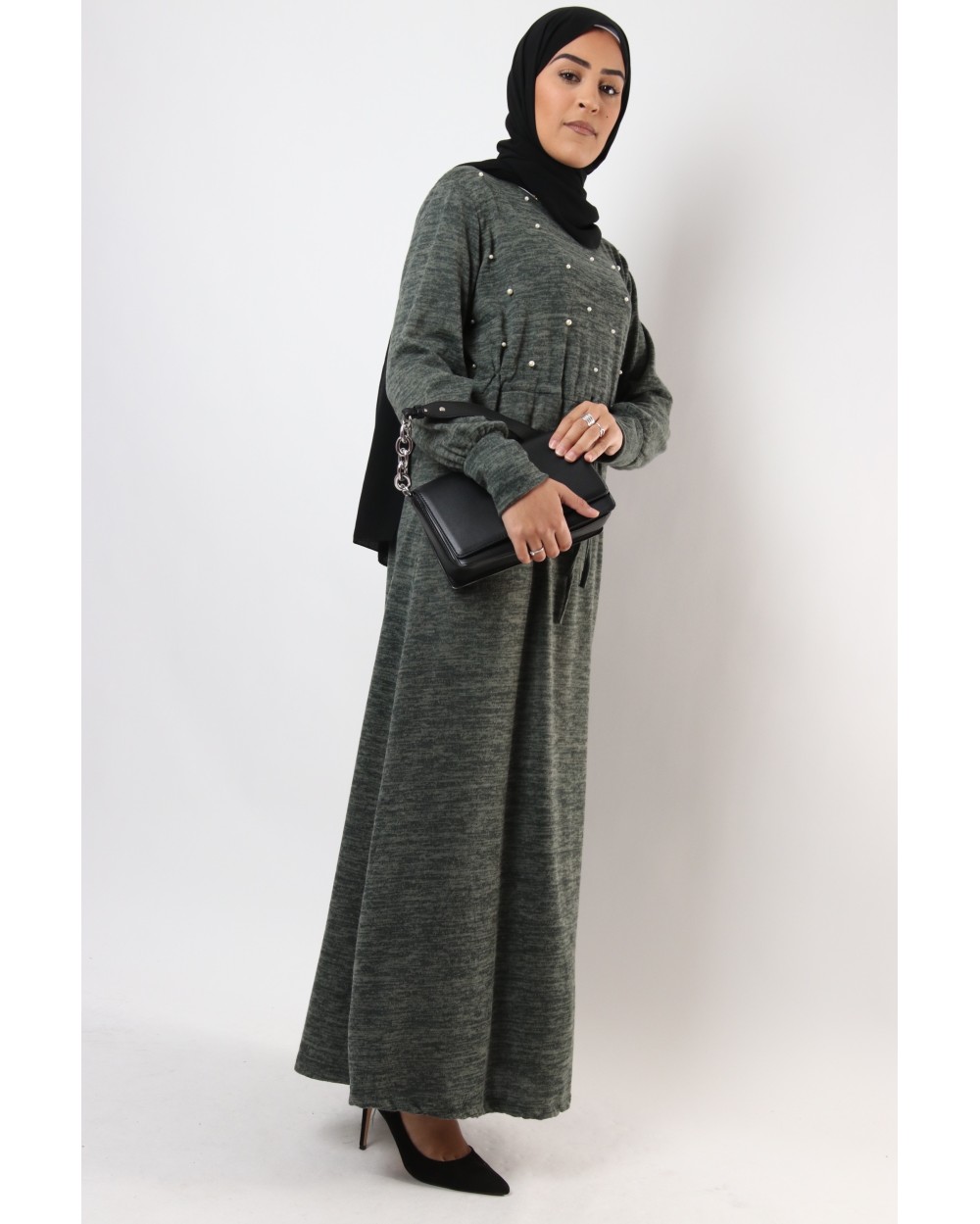 Robe inaya perlée hiver