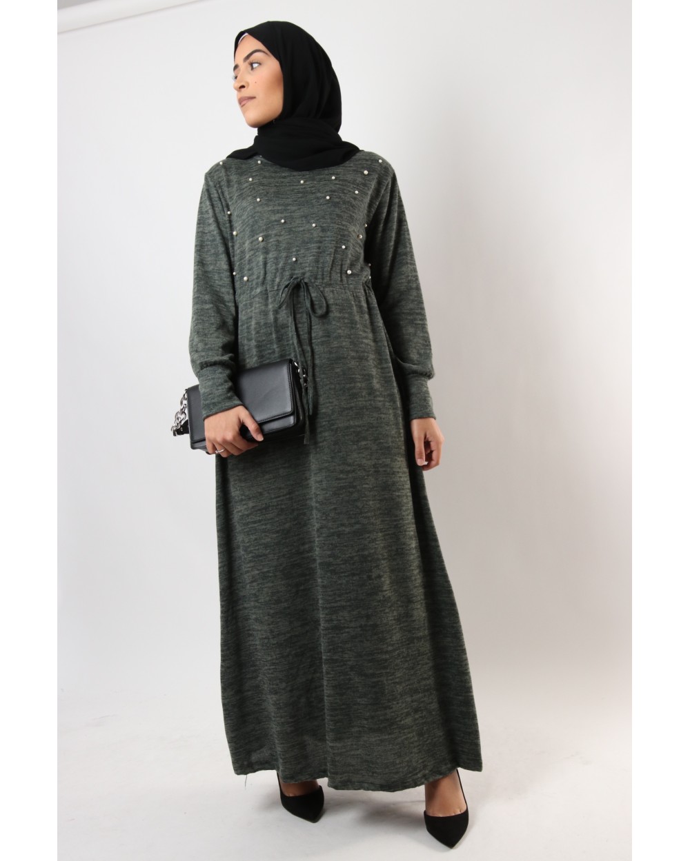 Robe inaya perlée hiver