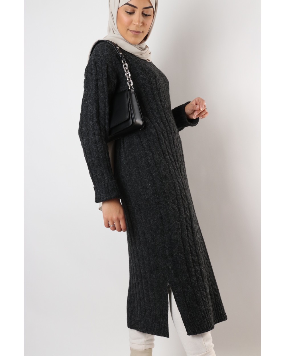 Robe pull Roma avec fentes