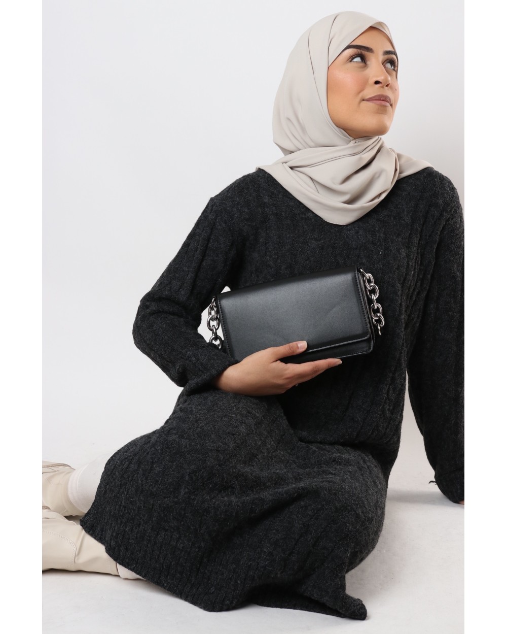 Robe pull Roma avec fentes